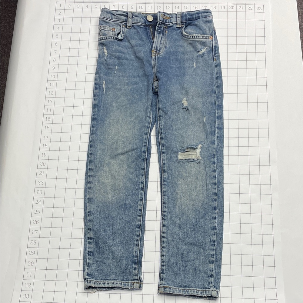 Zara Men's Distressed Light Blue Skinny Jeans